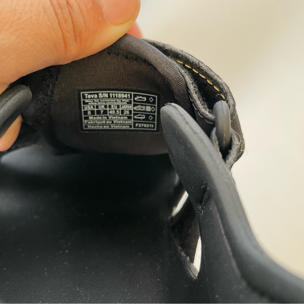 Teva Black Flintwood Fisherman Sandals Size 8 - Picture 7 of 10